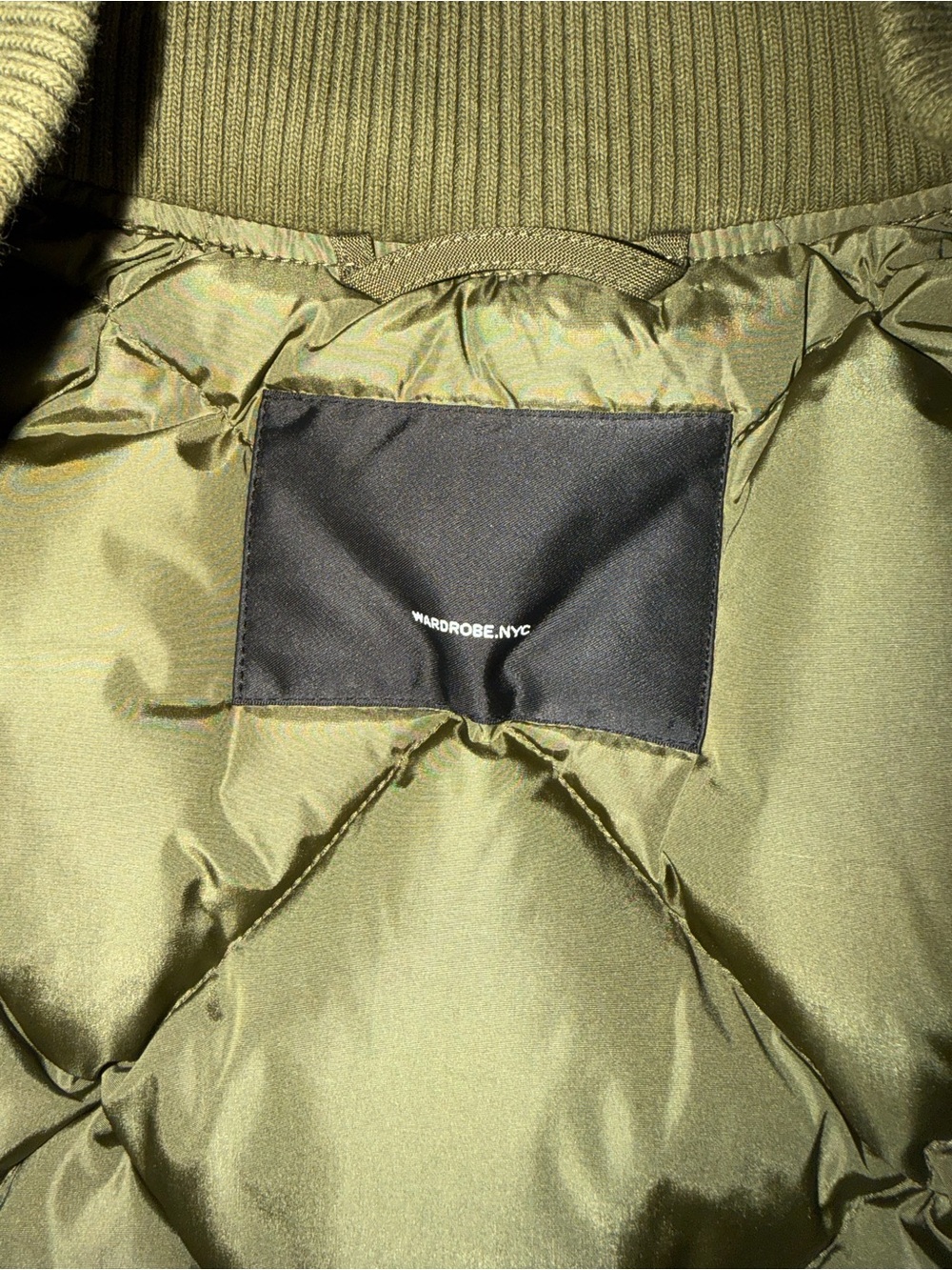 NWT WARDROBE.NYC Oversized Reversible Bomber Jacket Dark Military XS - Picture 7 of 7